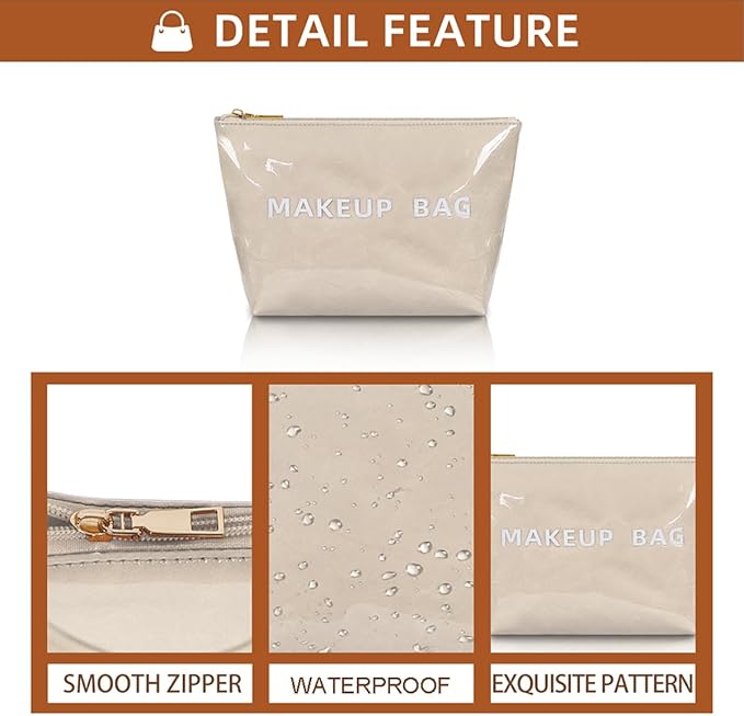 getgto Makeup Bag for Women, Portable Waterproof Cute Cosmetic Bags