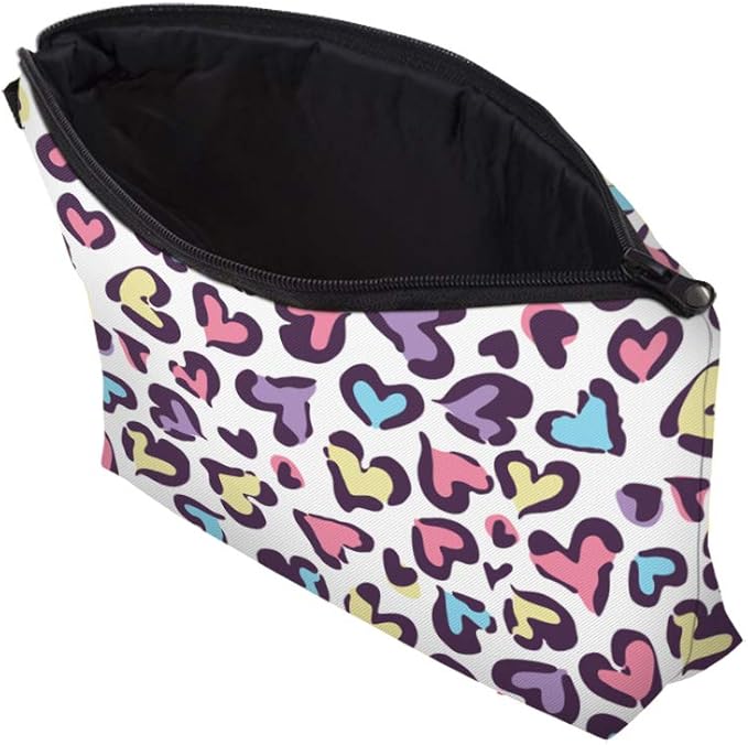 Aiphamy Cute Travel Makeup Bag Cosmetic Bag Small Pouch Gift for Women (Heart)