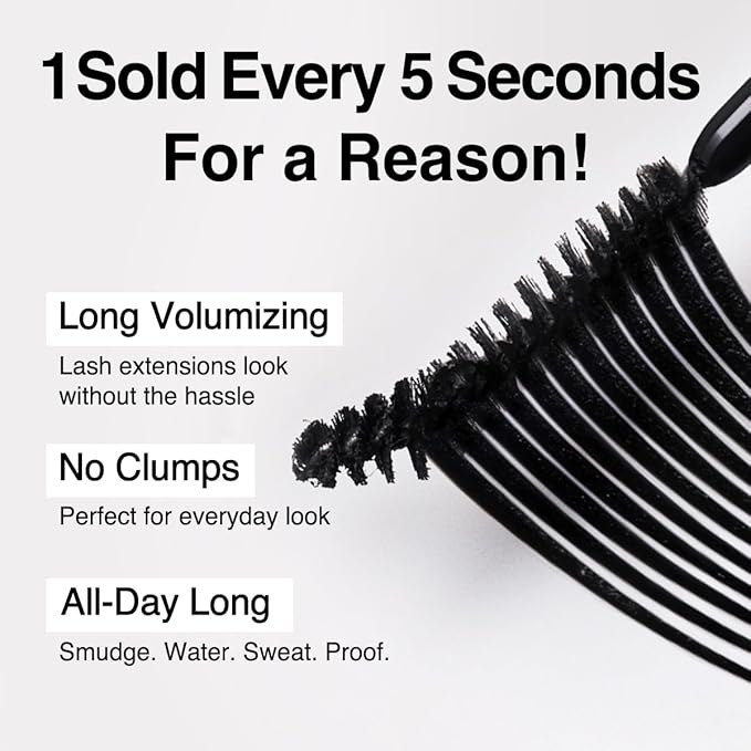 CLIO Kill Lash Superproof Mascara, Waterproof Volumizing Black Mascara for Natural Curling, Smudge & Flake-Proof, Buliable Voulme for Bold & Defined Curls, Safe for Sensitive Eyes (002 Volume Curling)
