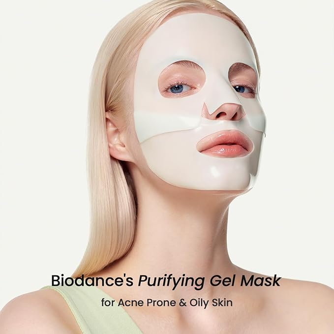 BIODANCE Refreshing Sea kelp Real Deep Mask, Overnight Hydrogel Face Mask, Calming, Oil & Sebum Control, Blemish Care, After Sun Care, Sunburn Relief, Korean Skin Care | 1.19oz(34g) x 4ea