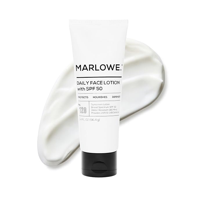 MARLOWE. Face Moisturizer with SPF 50, Daily Sunscreen Lotion, 3.4 oz