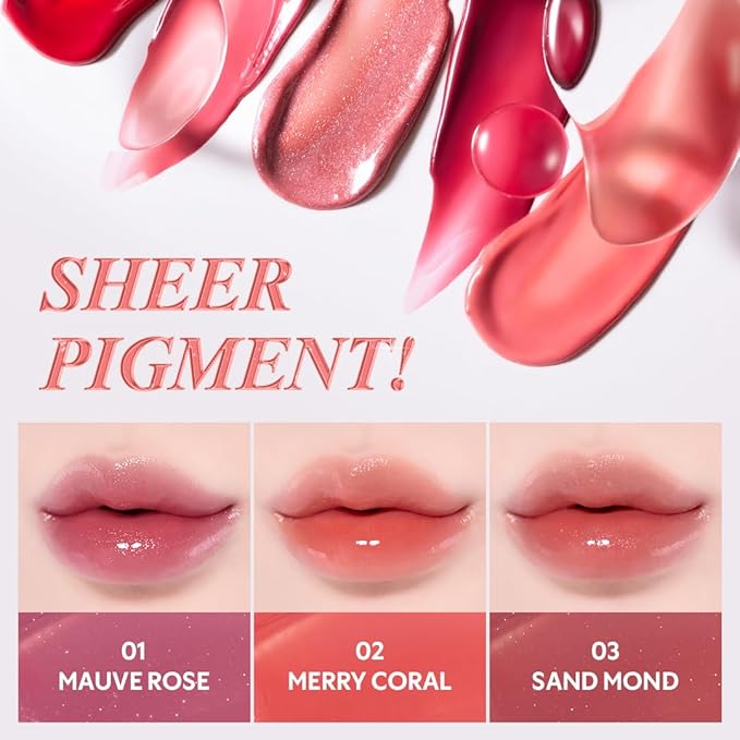 TIRTIR Waterism Tinted Lip Gloss #07 Cassis Plum, 0.14 Fl Oz – Kiss Ready Lipgloss, 12H Long Lasting Non Sticky Natural Tinted Glow Korean Multiuse Cheek and Lip Tint for Women gift