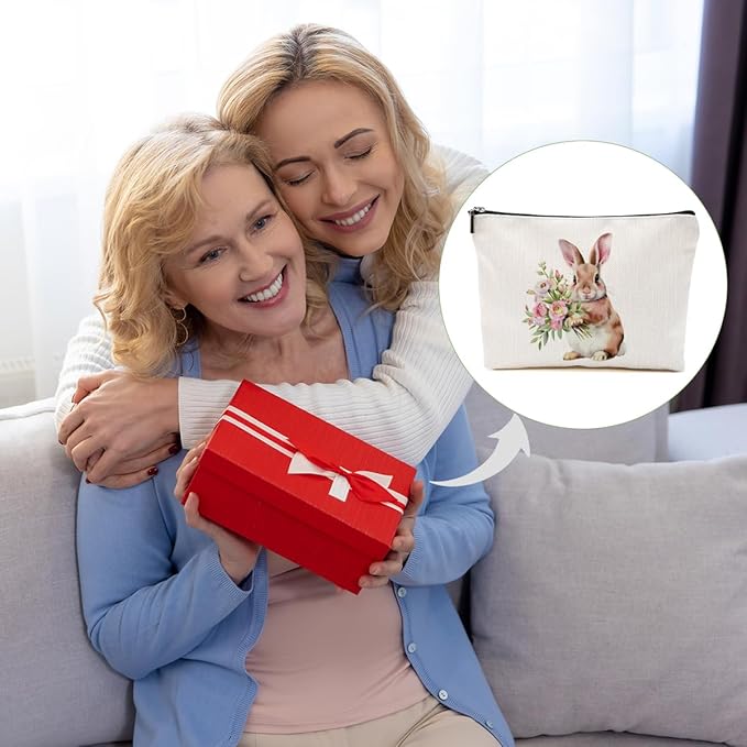 Cute Bunny Makeup Bag Bunny Gifts Cosmetic Bag Rabbit Lovers Gifts