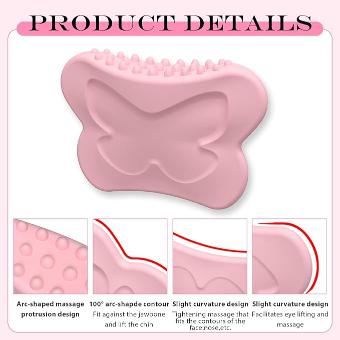 Lymphatic Contour face Brush,Upgrade Lymphatic Drainage Brush，Silicone Facial Body Brush - Lymphatic Drainage Massager for Face,lNeck Lifting, Gua Sha Beauty Tool to Shape & Radiant Skin (Blue)