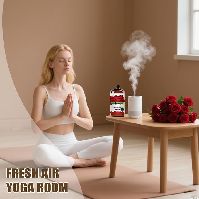 Rose Essential Oil, Rose Oil 16 Fl Oz 480ML for Diffuser Humidifier Yoga Cleaning DIY Candle Soap Making MUMAZYL Essential Oils