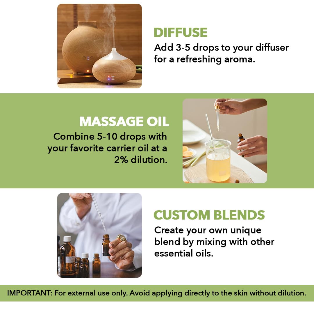 Majestic Pure Peppermint Essential Oil for Diffuser - 4 Fl Oz (Pack of 2)