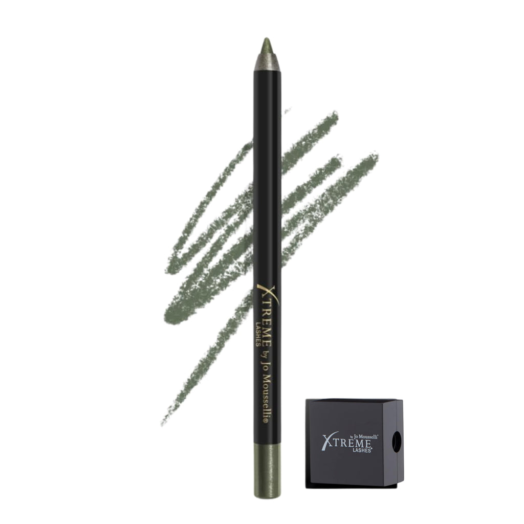Xtreme Lashes GlideLiner Long Lasting Eye Pencil with Sharpener, Golden Olive, 0.04 Oz, Waterproof Makeup, Gel Formula, Blendable, Smudge, Fade, & Sweat Proof