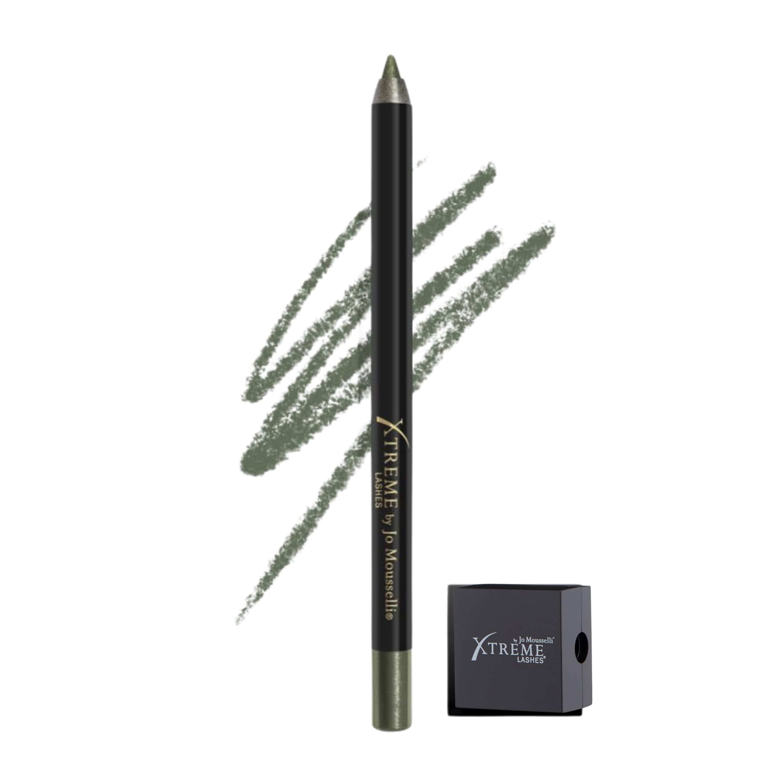 Xtreme Lashes GlideLiner Long Lasting Eye Pencil with Sharpener, Golden Olive, 0.04 Oz, Waterproof Makeup, Gel Formula, Blendable, Smudge, Fade, & Sweat Proof