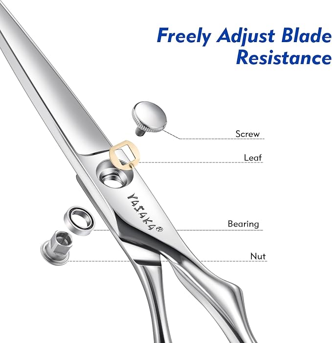 Hair Cutting Scissors for Hairstylist Hairdresser, Professional Barber Shears with Razor-Sharp Blades & Cobalt Alloy Steel for Salon and Slef Haircut DIY Home Use, Precison Hair Scissor, 6.5 Inch