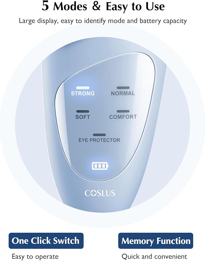 COSLUS JMY05 Silicone Face Scrubber Facial Cleansing Brush, Heat Eye Care