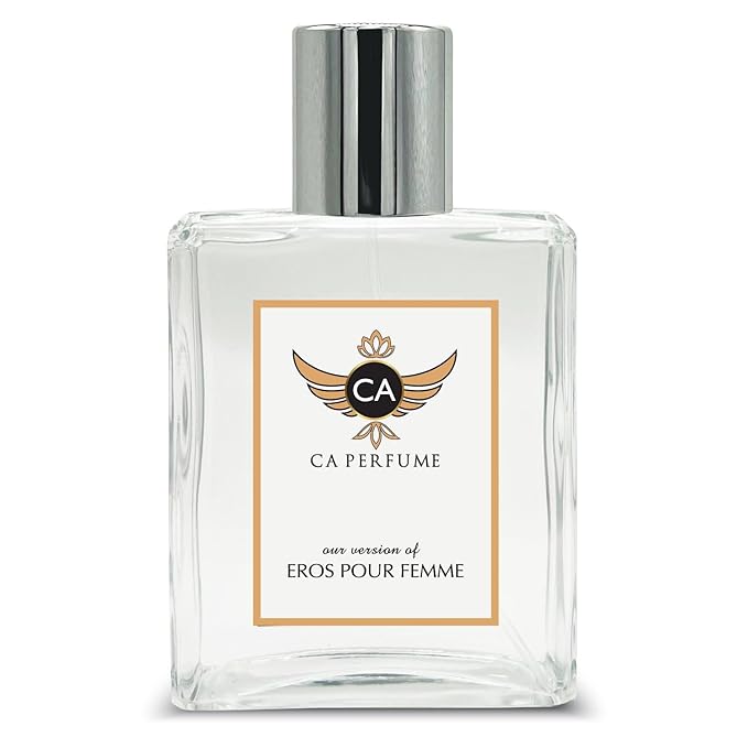 CA Perfume Impression of Eros Pour Femme Eau De Parfum Floral Woody Musk Scent Long Lasting Perfumes for Women Signature Scent for Day and Night Wear 3.4 Fl Oz 100ml