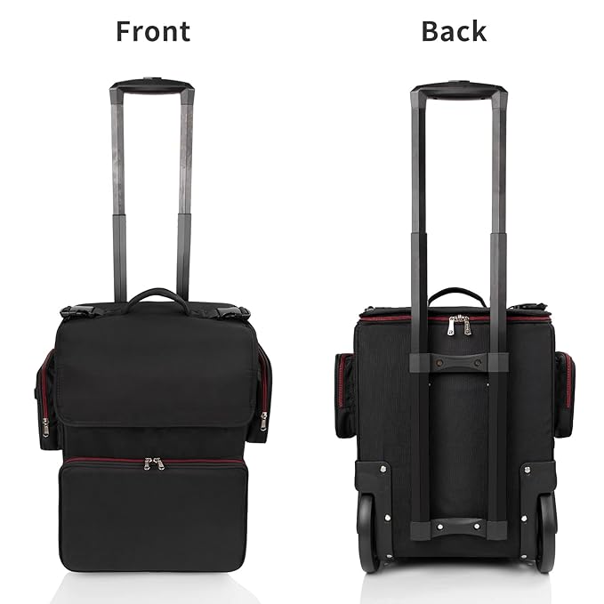 OCHEAL Large Makeup Train Case with 4 Travel Makeup Bags Set, Cosmetic Case for Hairstylist, Hairdresser Storage Bag with Detachable Pouch, Heat Insulation and Anti-Scalding Full Layer