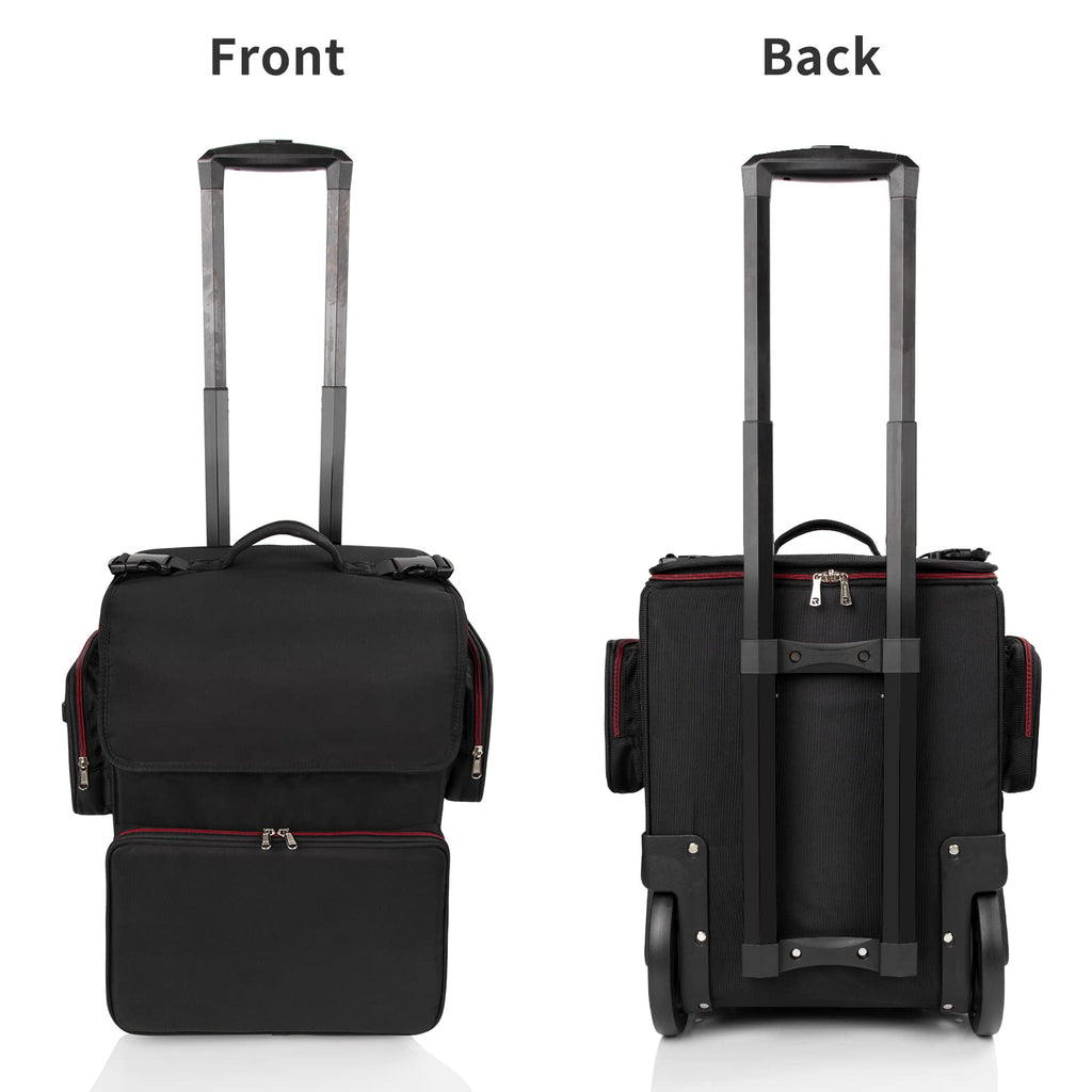 OCHEAL Large Makeup Train Case with 4 Travel Makeup Bags Set, Cosmetic Case for Hairstylist, Hairdresser Storage Bag with Detachable Pouch, Heat Insulation and Anti-Scalding Full Layer