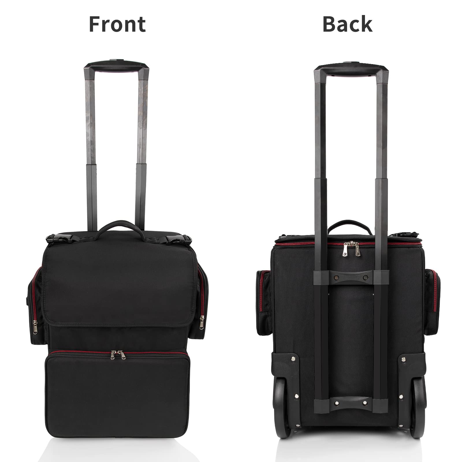 OCHEAL Large Makeup Train Case with 4 Travel Makeup Bags Set, Cosmetic Case for Hairstylist, Hairdresser Storage Bag with Detachable Pouch, Heat Insulation and Anti-Scalding Full Layer