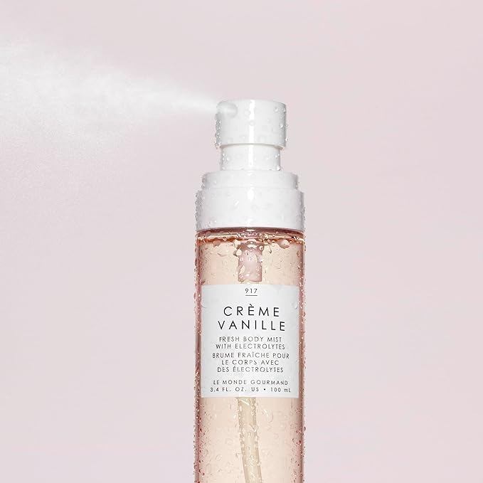 Le Monde Gourmand Crème Vanille Fresh Mist for Women, Hydrating Body Spray with Electrolytes, Vanilla Brown Sugar Amber Scent, Vegan & Cruelty Free, 3.4 fl oz (100 ml)