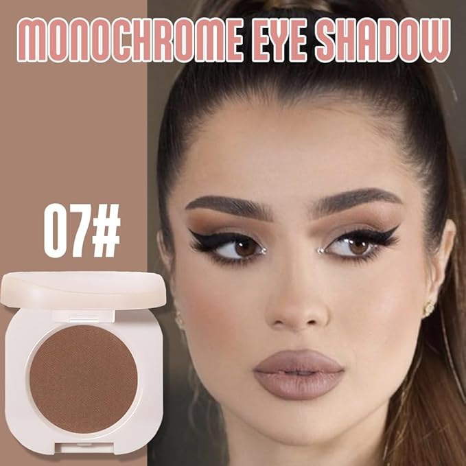 CAKAILA Single Nude Coffee Brown Matte Eyeshadow,Bright Intense Monochrome Eye Shadow,Apply Makeup Easily,Matte Pressed Powder Single Eyeshadow,24 Hour Eye Makeup Longwear Waterproof