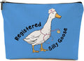 BQXH Nurse Practitioner Gifts Makeup Bag, Nurse Accessories Funny Goose Cosmetic Bag, Travel Organizer Zipper Pouch Thank You Nurses Week Gifts for Women Registered Nurses Coworker, Blue