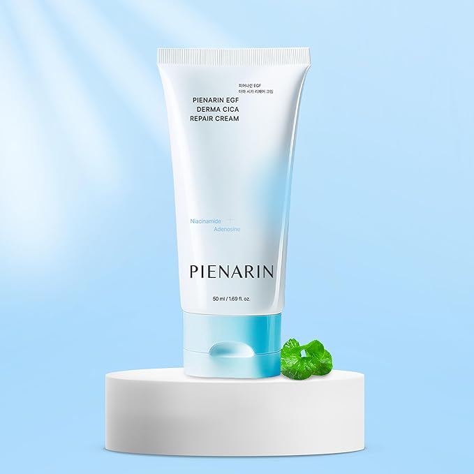 PIENARIN Korean EGF Derma Cica Repair Cream – Anti-Aging Facial Moisturizer for Damaged Barrier, Sensitive & Redness-Prone Skin | Daily Hydrating Face Lotion for Dry, Irritated Skin (1.69 fl. oz.)