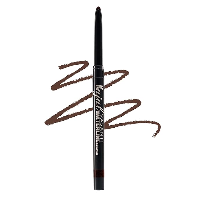 VASANTI Kajal Waterline Eyeliner Pencil (Rich Brown) - Long lasting, Blendable, Safe for Sensitive Eyes, Waterline Eye Liner - Water resisitant & Smudge proof - Opthalmologist Approved and Tested