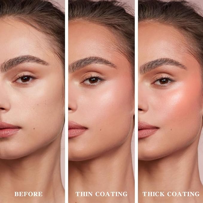 HHLTOH Matte Blush Powder for Cheeks, Cruelty Free Makeup – Long Lasting Natural Face Blusher Makeup, Lightweight Blendable Cheek Color Palette for Women All Skin Tones - #06 Nude Brown