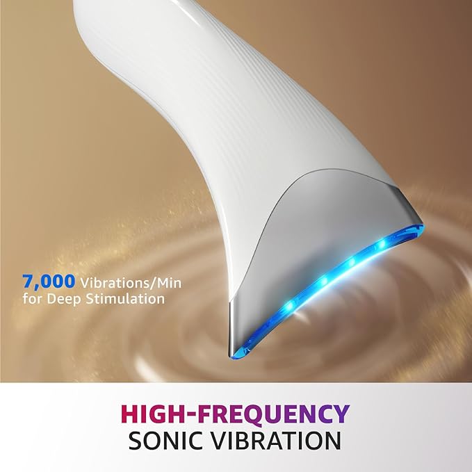 Red Light Therapy for Face and Neck, Renewal Face Lift Device with Vibration Tech, 3 in 1 Face Massager Tool with Thermals, True Beauty Glow Facial Sculptor for Wrinkles, Double Chin