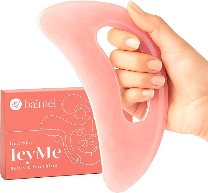 BAIMEI IcyMe Resin Body Gua Sha Tool for Skin Care,Large Easy-Grip & Smooth