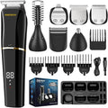 PRITECH Men's Grooming Kit, 6-in-1 Beard Trimmer & Hair Clipper, Cordless