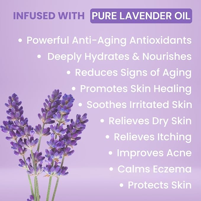 Natural Escapes Lavender Hand & Body Lotion for Dry, Sensitive Skin, 8oz