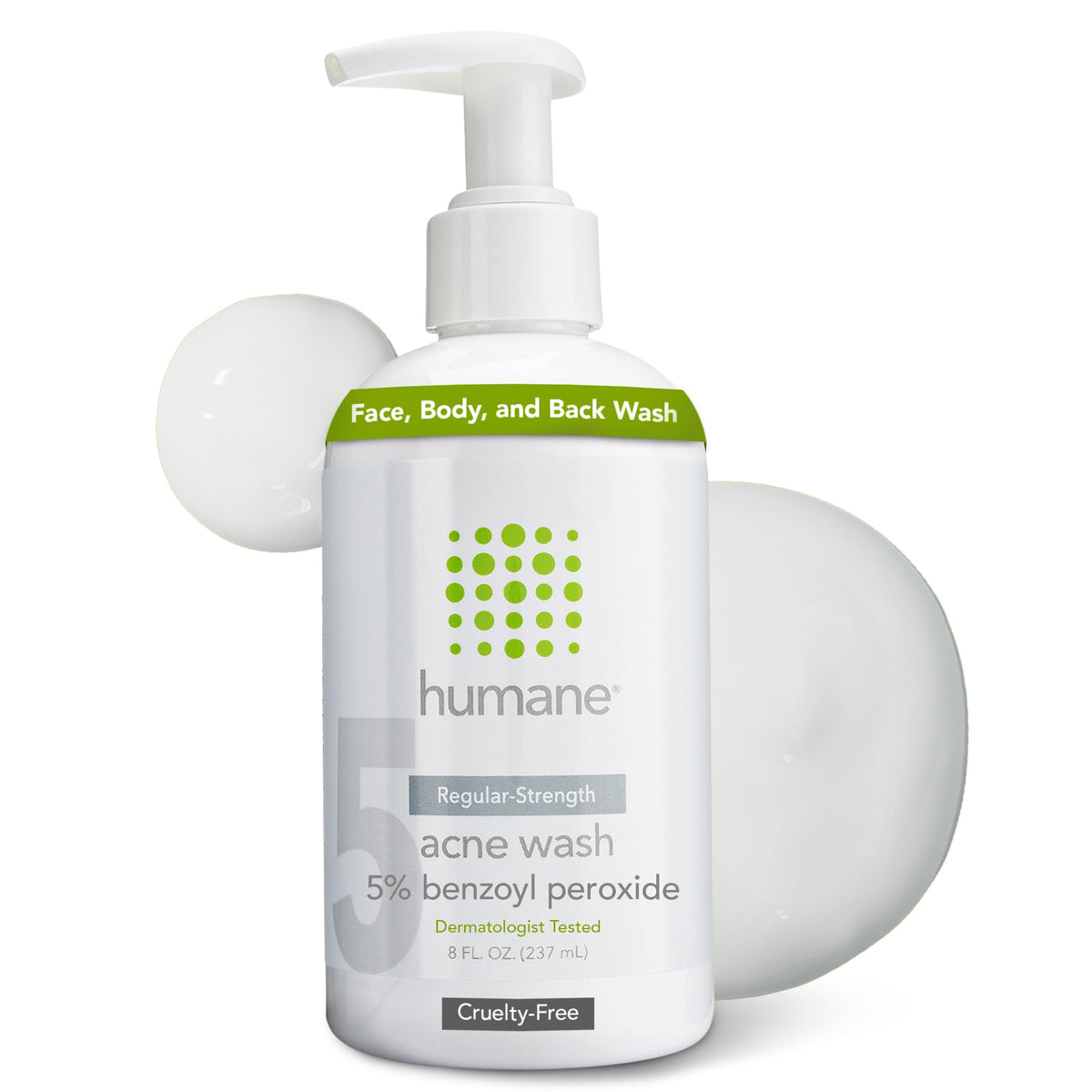 humane Benzoyl Peroxide Body Wash - Acne Body Wash - 10% Maximum-Strength