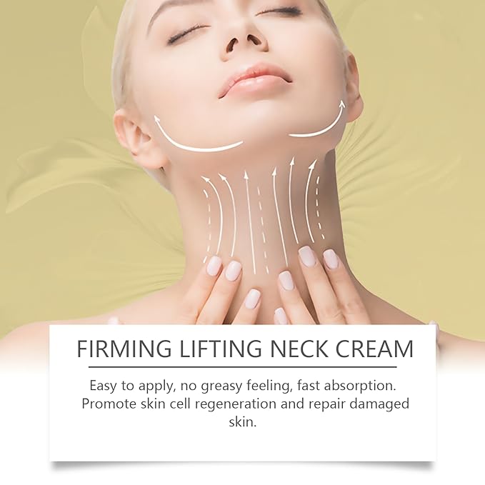 Nascence AH-8 Neck and Eye Cream Set with Electric Massage Tightening, Anti-Wrinkle Treatment with Red Light, Deep Moisturizer Bundle Care (neck cream)