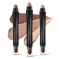LUXAZA 3 Pcs Cream Eyeshadow Stick Quick Makeup Set Nude Brown Neutral