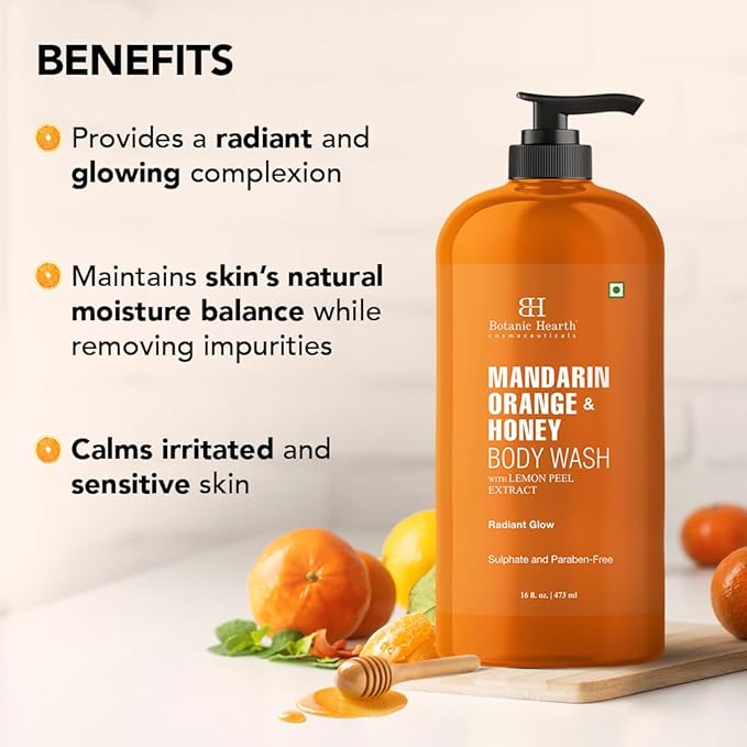 Botanic Hearth Mandarin Orange & Honey Body Wash – 16 fl oz