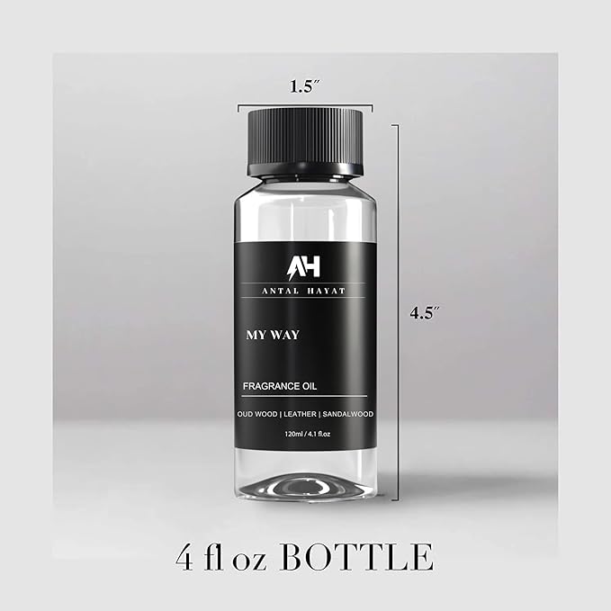 Antal Hayat Diffuser Oil - My Way Diffuser Oil 120ml - Hotel Scent Inspired by 1 Hotel Miami Beach - Luxury Home Fragrance Blend with Lush Sandalwood, Leather & Beautiful Iris - Home Luxury Scent
