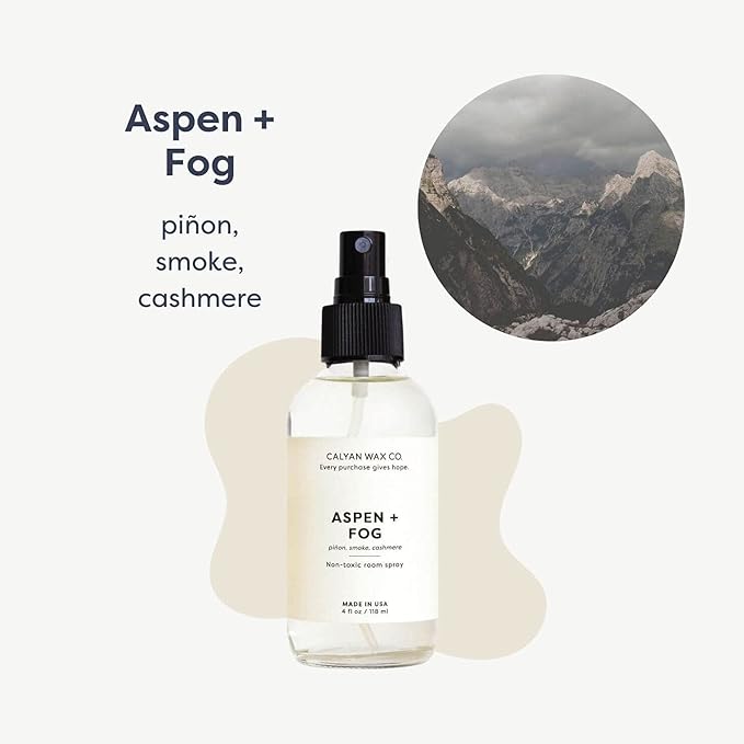 Calyan Wax Co. Aspen & Fog Room Spray - Natural Room Deodorizer