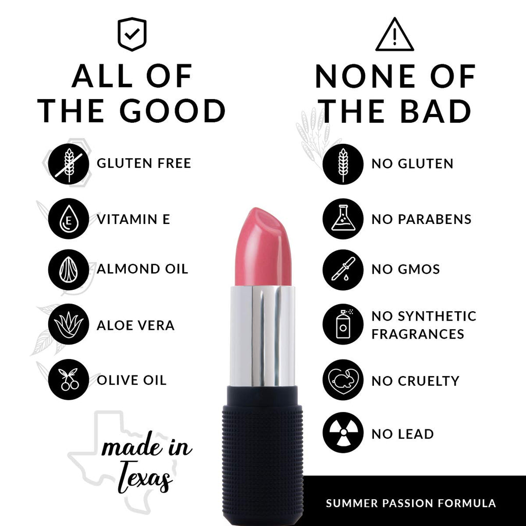 Red Apple Lipstick Audrey Lipstick for Women - Vegan Gluten Free Natural Makeup, Semi-Sheer Hydrating Lip Stick - Organic Lip Gloss with Aloe & Almond Oil