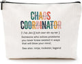 CQM Chaos Coordinator Makeup Bag Chaos Coordinator Gifts for Women Thank You Gifts Cosmetic Bag Zipper Pouch Appreciation Gifts for Coworkers Boss Lady Mentor Coaches Leader Christmas Birthday Gifts
