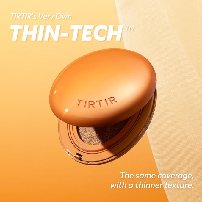 [*Mini Size*] TIRTIR Mask Fit Ai Filter Cushion Foundation | AI-Like Semi-Matte Finish - Up to 72-Hour Medium to Full Coverage Korean BB Cushion Make up Beauty, #15C Fair Porcelain, 0.15 Fl Oz