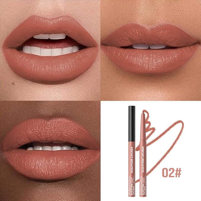 Hxssll 12 Colors Matte Lip Liner Pencil – Long Lasting Waterproof Lip Liner, Smudge Proof Transfer Proof Lip Pencil, High Pigment Lip Makeup for Defining & Filling Lips (02#, 1PCS)