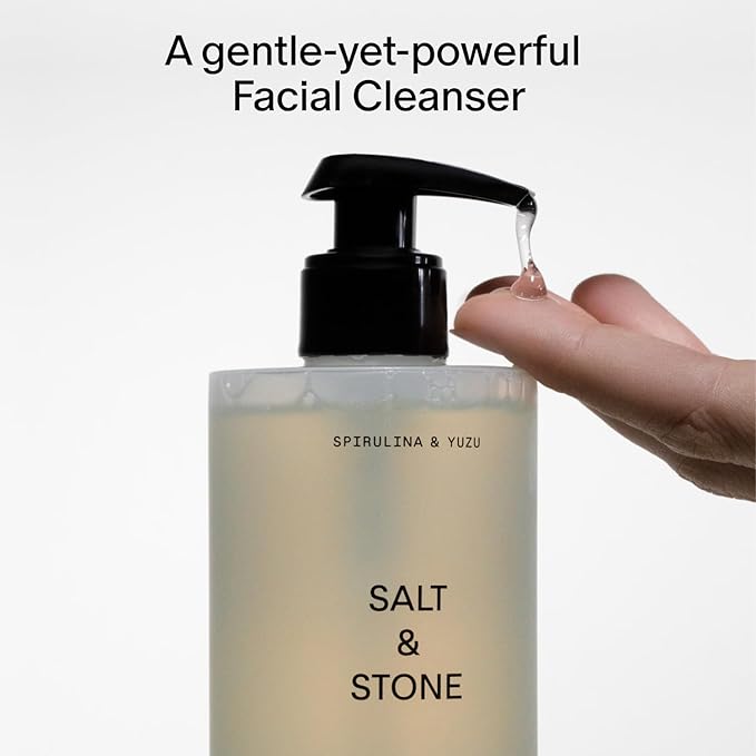 Salt & Stone Facial Cleanser, Gentle Face Wash for Women & Men Vegan 7.2 oz