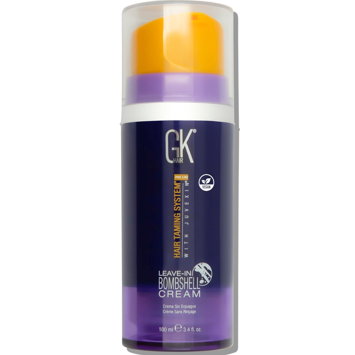GK HAIR Leave In Bombshell Purple Cream – Purple Leave In Conditioner, Hair Toner for Brassy Hair, Hydrating, Frizz Control for Blonde & Damaged Hair 3.4 Oz