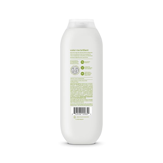 Method Color Protect Conditioner, Mindful Matcha – Safe for Color-Treated Hair, Protects from Environmental Stressors, with Strengthening Peptide – Paraben Free, Cruelty Free – 13.5 oz