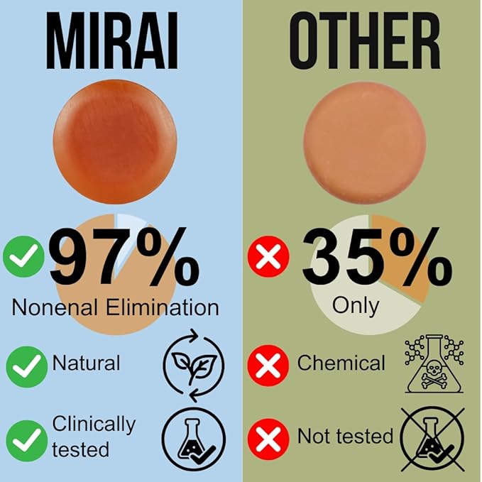 Mirai Clinical Persimmon Soap for Old People Smell, Nonenal® Odor Solution