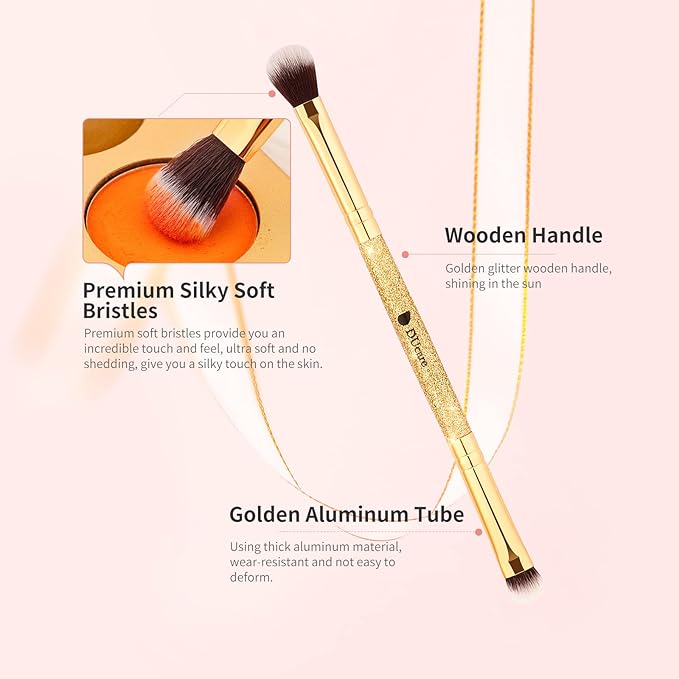 DUcare Eyeshadow Brushes 5pcs Double Sided Eyebrow Brush Makeup Brushes with Soft Synthetic Hairs Double Ended Eyeshadow Brush Set for Eyeshadow, Eyebrow, Eyeliner, Blending
