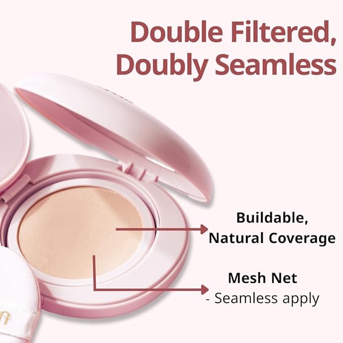 milktouch Cushion Foundation, 24H Flawless Skin, Radiant Shine, No Oxidation, Long-Lasting, Non-Creasing, 60% Hydrating Skincare Infused Korean, Stocking Stuffers, Christmas Gifts (24W Honey)
