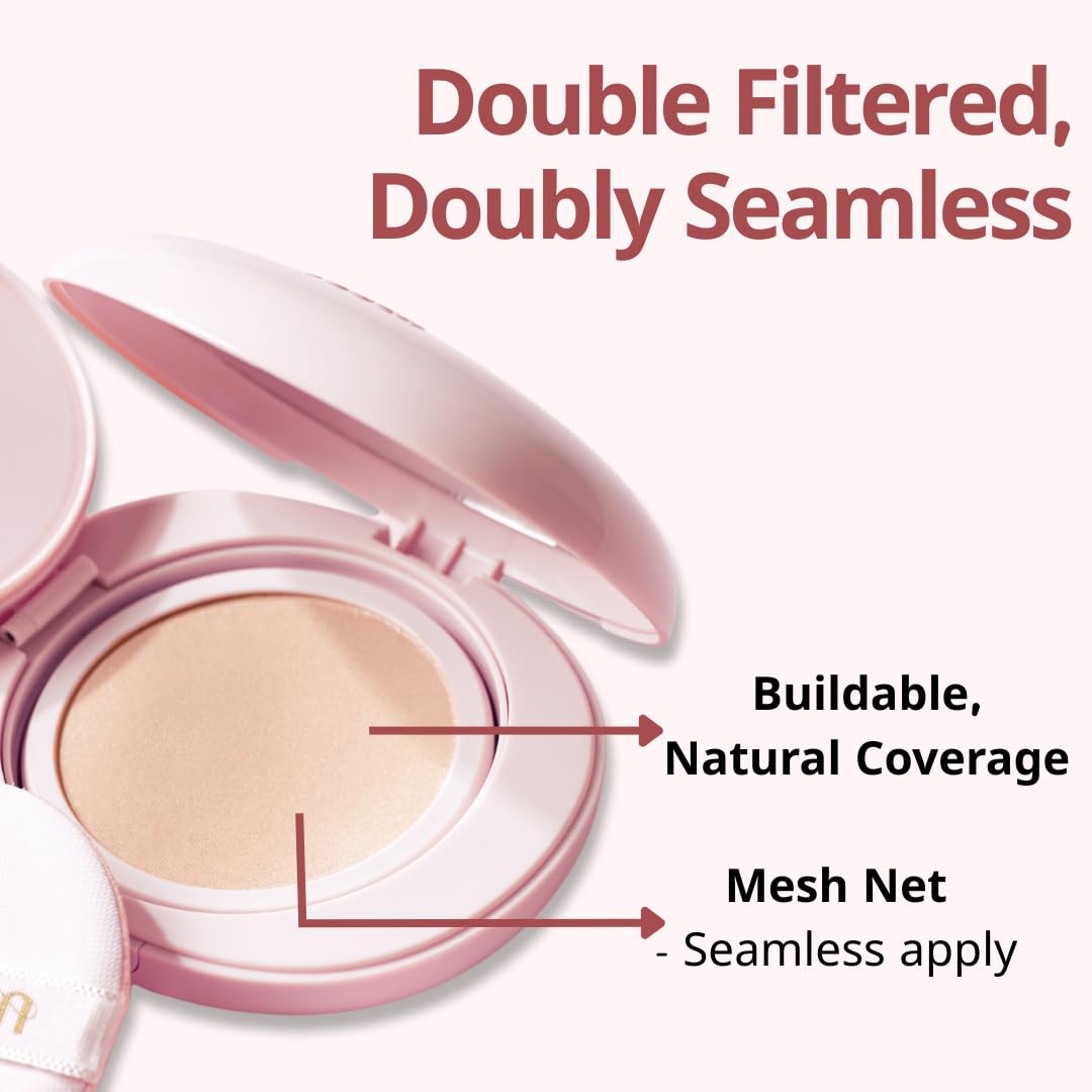 milktouch Cushion Foundation, 24H Flawless Skin, Radiant Shine, No Oxidation, Long-Lasting, Non-Creasing, 60% Hydrating Skincare Infused Korean Foundation (30N Hazel)
