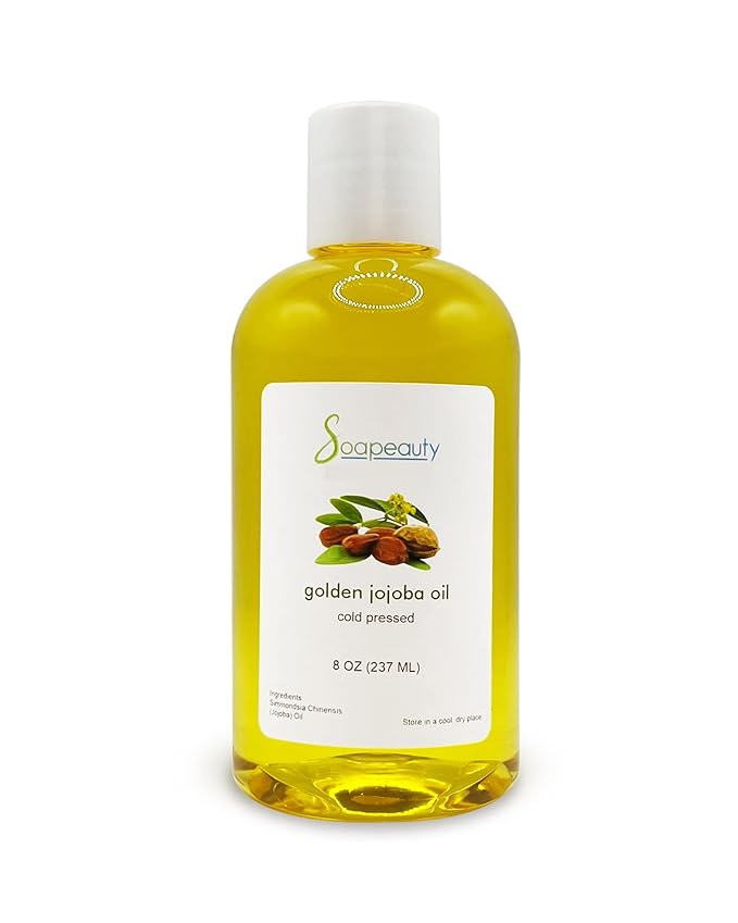 Golden Jojoba Oil 100% Pure Natural Unrefined Cold Pressed 8 Fl Oz