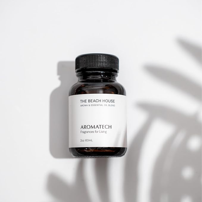 AromaTech The Beach House Premium Aroma Oil – Transportive Home Fragrance with Notes of Salted Bergamot, Sandalwood & Coconut Milk for Scent Diffusers, Cold-Air and UltraSonic Scent Machines – 60 mL