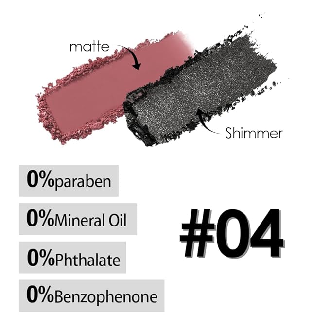 CAKAILA Wine Red Black Two Color Matte Shimmer Eyeshadow,Bright Eye Shadow Powder,Professional Long-Lasting Waterproof Makeup Palette,Easy-To-Apply and Compact for Travel