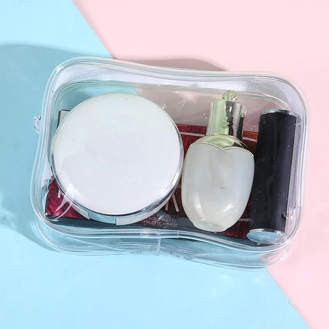 Merkaunis 36 PCS Clear Makeup Bags Bulk Cosmetics Plastic Travel Pouches