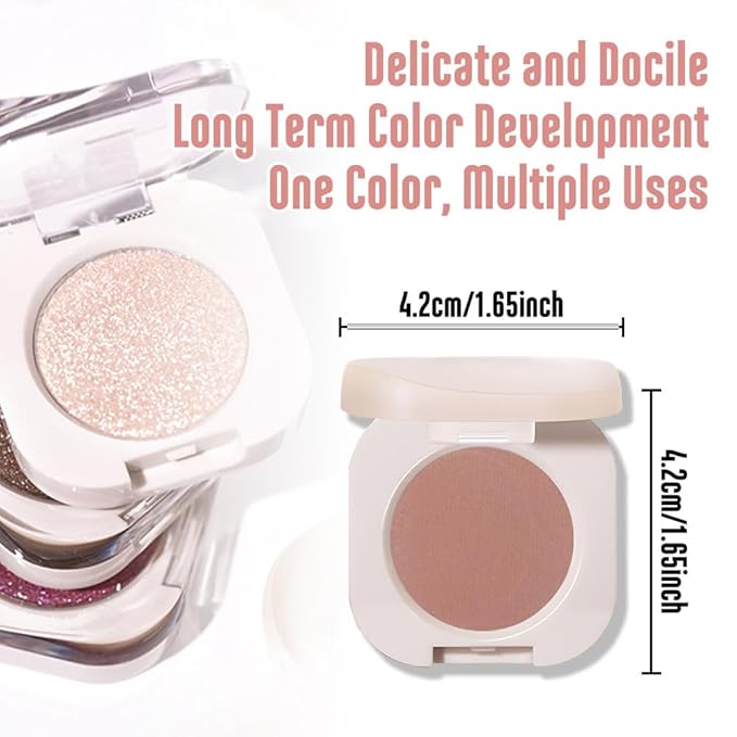 FeiCuiYun Pressed Single Matte Tan Eyeshadow Palette Makeup, Brown Eyeshadow For Women, Neutral Matte Pressed Powder Single Vegan Eyeshadow; Talc, Paraben & Cruelty Free, (03)